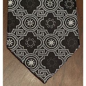 Enrico Venturi Cravatte Black Gray 100% Silk Men’s Neck Tie Made In China